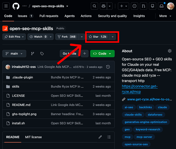 Star the repo on GitHub